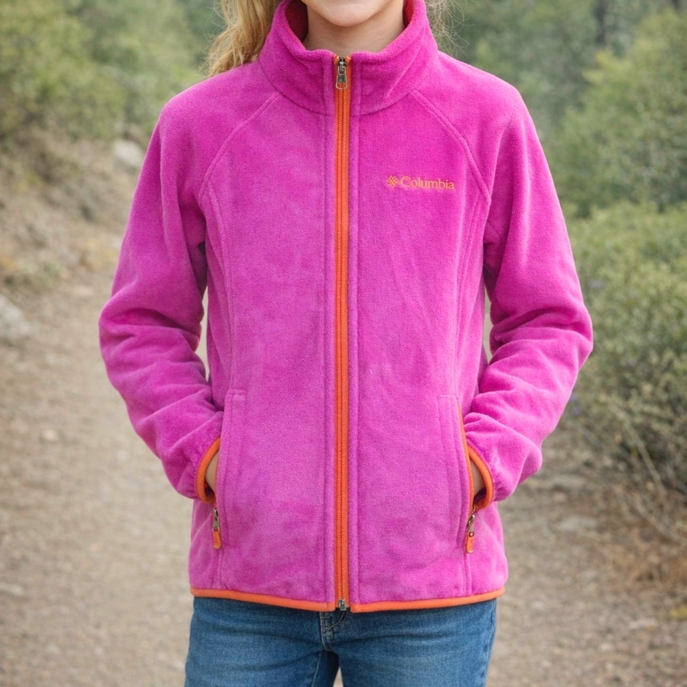 #050 Columbia Kids Magenta Fleece Jacket